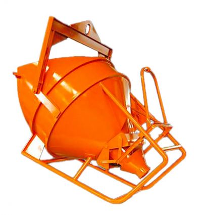 Benne à béton à tuyau couchée avec levier de forme cylindro conique