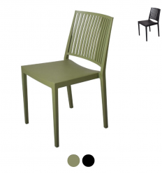 chaise de terasse de restaurant vert olive et noir