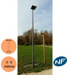 Mât d'éclairage cylindro-conique en acier
