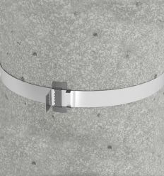Scellement du feuillard inox avec chapes