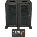Photo : Station de tri en briques alimentaires recyclées 2 ou 3 flux 2 x 80 litres - Sans