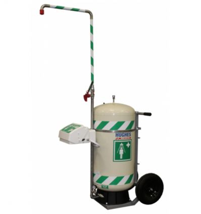 Douche de sécurité mobile avec réservoir de 114 litres