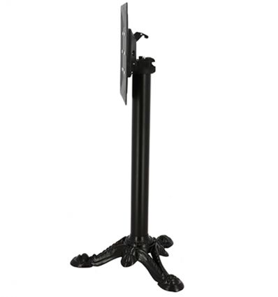 Pied de table bistrot pliable en fonte colonne en acier 3 branches