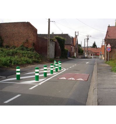 Balise J12 Verte Autorelevable mise en situation