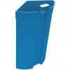 Bac plastique bleu pour poubelle d'hôtel