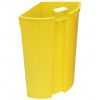 Bac plastique jaune pour poubelle d'hôtel