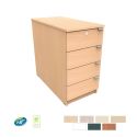 Photo : Caisson hauteur bureau bois Noir - 4 tiroirs