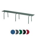 Photo : Banquette métallique à lattes Vert mousse RAL 6005