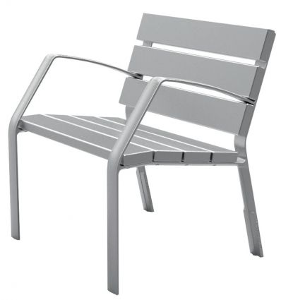 banc métallique en aluminium format fauteuil