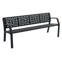 Photo : Banc public métallique en fonte design feuille