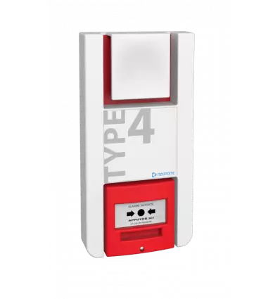 Alarme incendie type 4 à piles et système lumineux