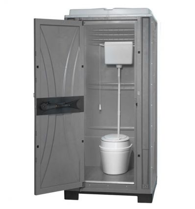 WC de chantier raccordable gris