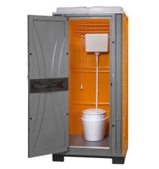 WC de chantier raccordable orange