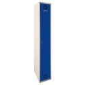 Photo : Vestiaire Industrie Propre 1 case - Gris RAL 7035 / Bleu RAL 5010 - Serrure