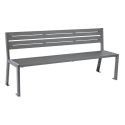 Photo : Banc public acier à lames Gris Procity - Sans - 5 lames