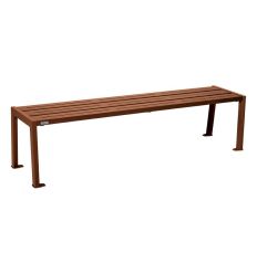 banc en métal Aspect Corten