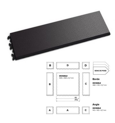 Bordure pour dalle garage automobile joint invisible ECO C