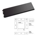 Photo : Bordure pour dalle garage automobile joint invisible Noir Éco - Bordure C