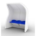 Photo : Banc de touche monobloc en composite 3 à 10 joueurs 1,6 mètre - 3 places