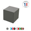 Photo : Tabouret cube d'extérieur en acier Gris Procity