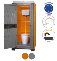WC de chantier raccordable orange