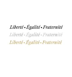 Lettres de façades officielles - Devise française 2
