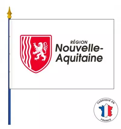 Drapeau Nouvelle-Aquitaine bâtiment public