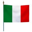 Photo : Drapeau et pavillon Italien Maille 115 g - Drapeau sur hampe 50 x 75 cm