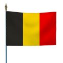 Photo : Drapeau et pavillon Belge Maille 115 g - Drapeau sur hampe 50 x 75 cm