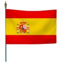 Photo : Drapeau et pavillon Espagnol Maille 115 g - Drapeau sur hampe 50 x 75 cm