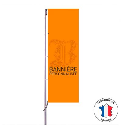 Drapeau vertical type bannière pour potence personnalisable
