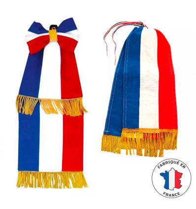 Cravate tricolore pour drapeau