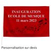 Tissu d'inauguration pour plaque