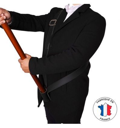 Baudrier porte drapeau noir prestige en situation