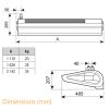 Rideau d'air design dimensions 