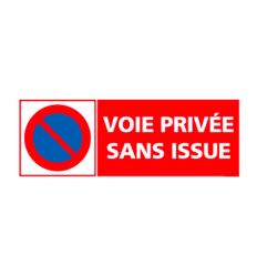 Panneau de signalétique indiquant une voie privée sans issue