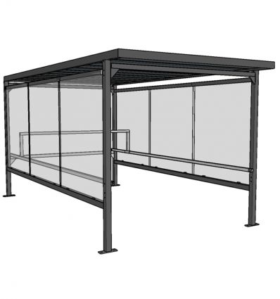 Abri Caddie Toit Plat en Acier