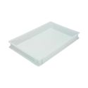 Photo : Bac à diviseuse en plastique de boulangerie Rectangulaire - 600 x 400 x 75 mm - Sans