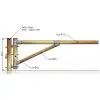 Dimensions de la barrière pivotante en bois