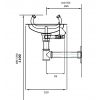 Dimensions lave oeil inox et abs