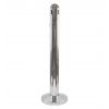 Cendrier sur pied tubulaire inox miroir 3 litres de face