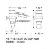 Sèche-cheveux JVD Pistolet avec Prise débit d'air 95 m3/h Dimensions