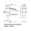 Sèche-cheveux JVD Pistolet avec Prise débit d'air 115 m3/h Dimensions