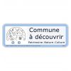 Panneau label commune à découvrir - Deux horloges