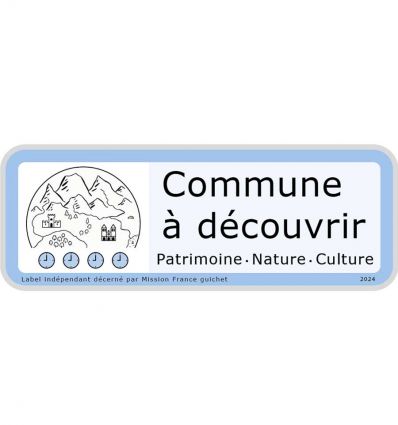 Panneau label commune à découvrir - Quatre horloges