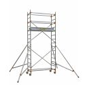 Photo : Echafaudage en aluminium roulant de 3,80 à 6,80 m de hauteur de travail 3,80 m