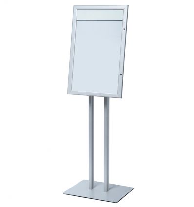 Porte menu sur pied 4A4 avec bandeau vierge