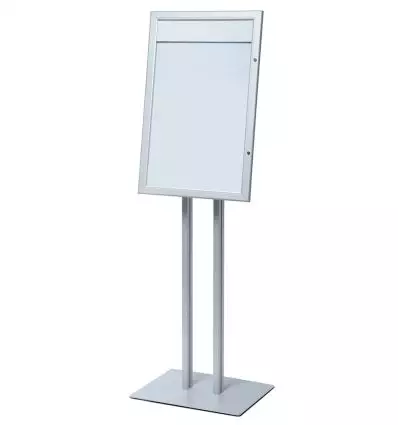 Porte menu sur pied 4A4 avec bandeau vierge