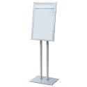 Photo : Porte menu sur pied en alu argenté 4 x A4 Avec éclairage - Avec - Vierge