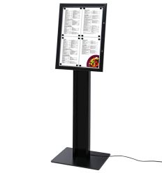 Présentoir menu sur pied 4 x A4 avec éclairage LED